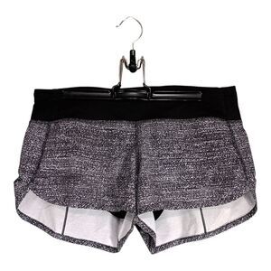 Lululemon Speed Short 4-way Stretch 2 1/2" Daisy Dust Alpine White Black 6